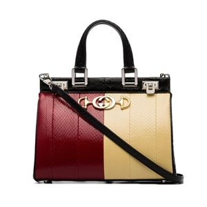 $5,850 NEW Authentic GUCCI Zumi Snakeskin Handbag